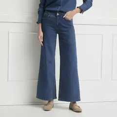 ELLE - Jeans Wide Leg Trenzado Mujer