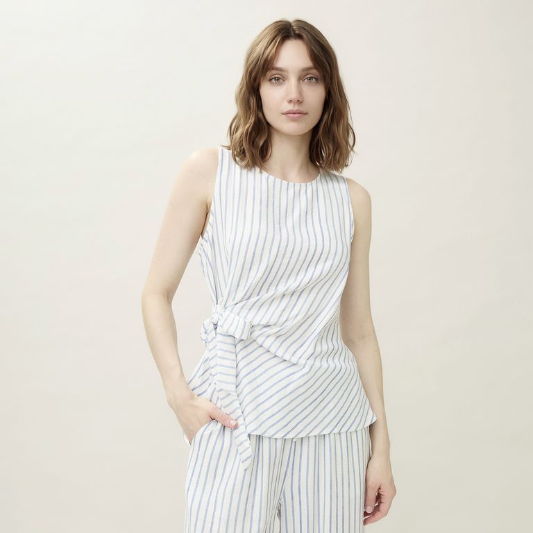Polera Nudo Sin Mangas Mujer