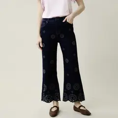 UNIVERSITY CLUB - Jeans Straight Bordado Mujer