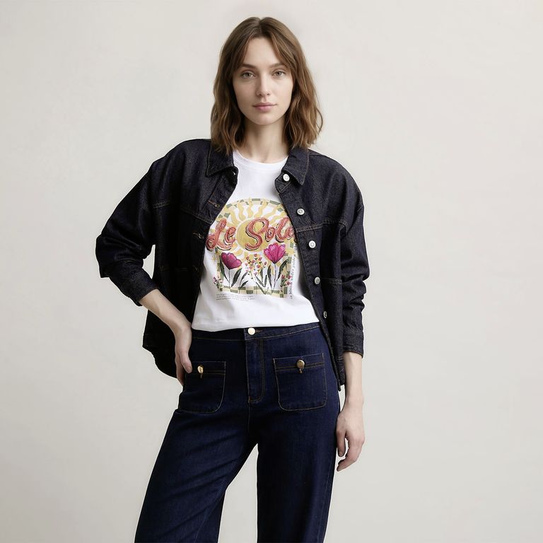 Polera Estampada 100% Algodón Mujer