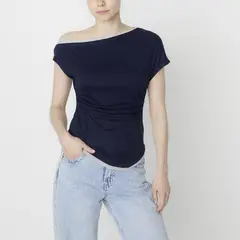 SYBILLA - Polera Manga Corta Layering Mujer