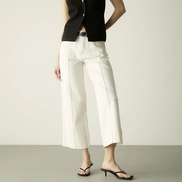 Jeans Wide Leg Tiro Alto Mujer