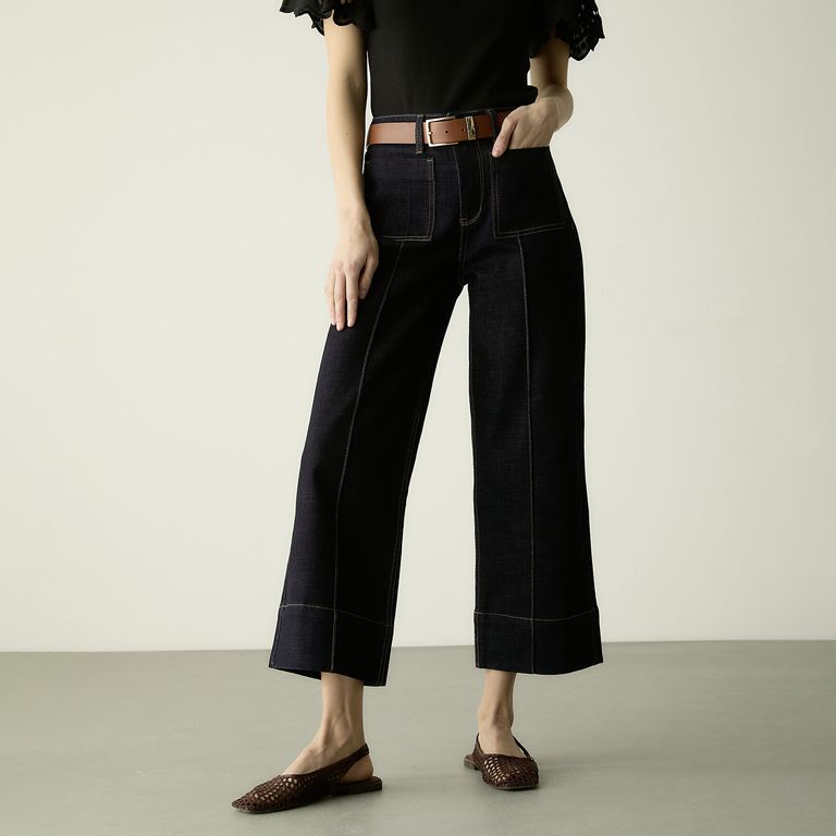 Jeans Wide Leg Tiro Alto Mujer