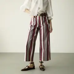 BASEMENT - Pantalón Wide Leg Tiro Alto Mujer