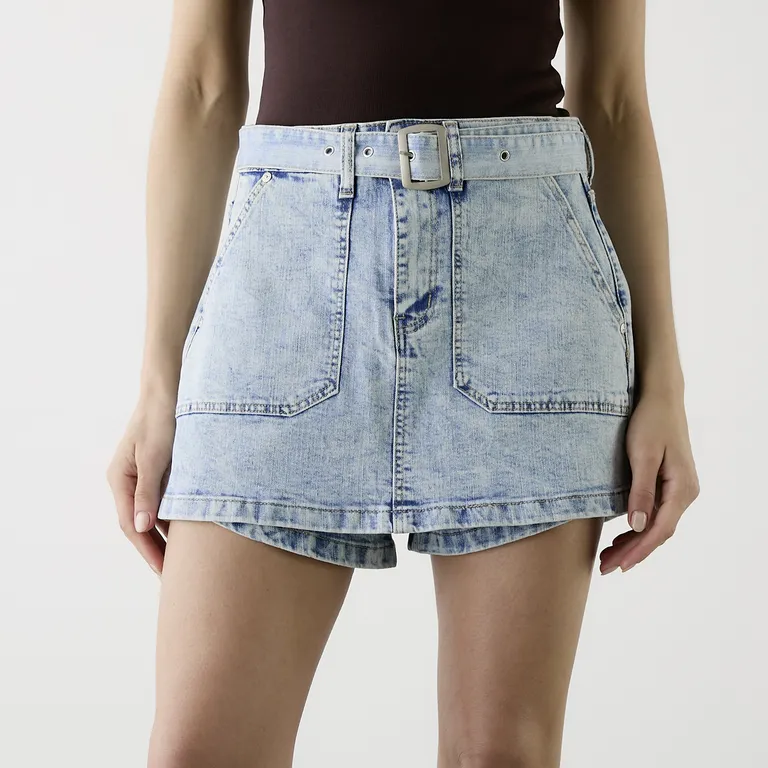Short Denim Tiro Alto Mujer