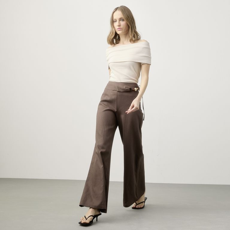 Pantalón Wide leg Tiro Alto Mujer