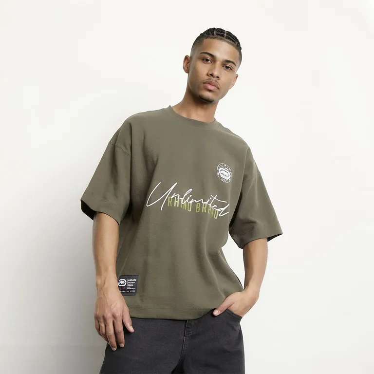 Polera Manga Corta Oversize Algodón Hombre