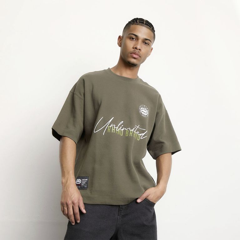 Polera Manga Corta Oversize Algodón Hombre