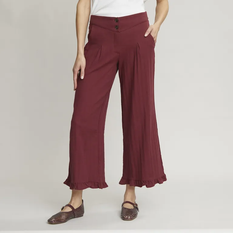 Pantalón Flare Tiro Alto Mujer