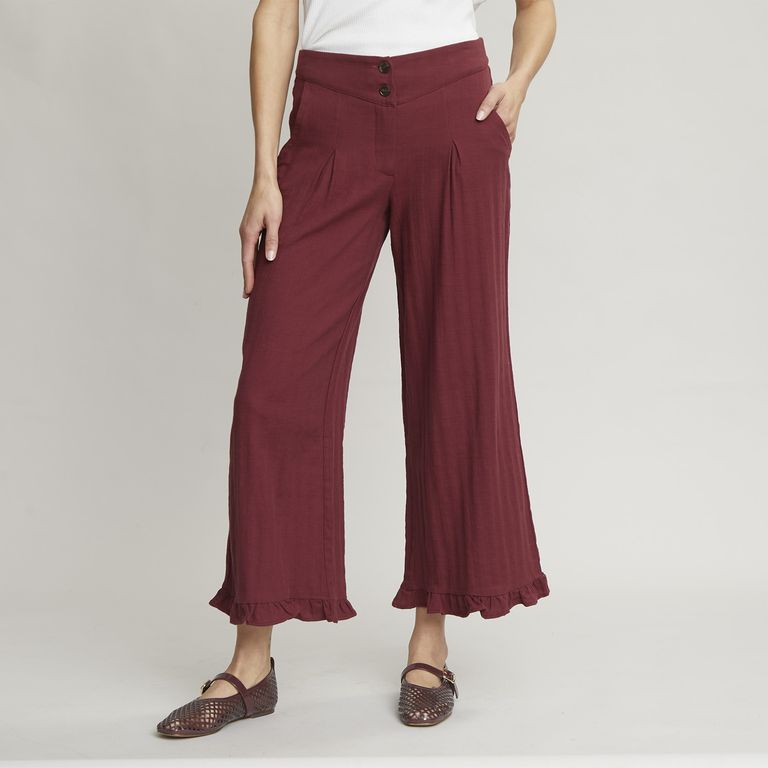Pantalón Flare Tiro Alto Mujer