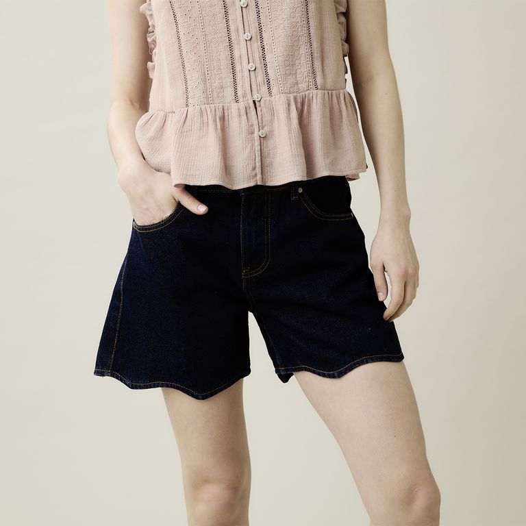 Short Denim Tiro Alto Mujer