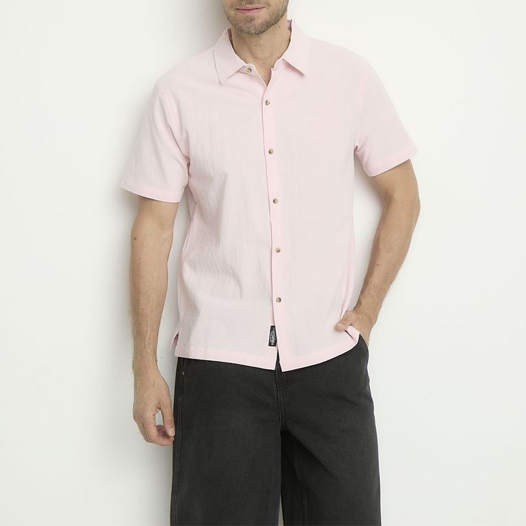 Camisa Manga Corta Algodón Hombre