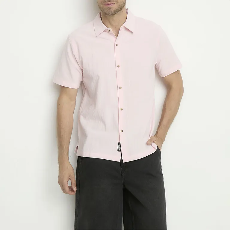 Camisa Manga Corta Algodón Hombre