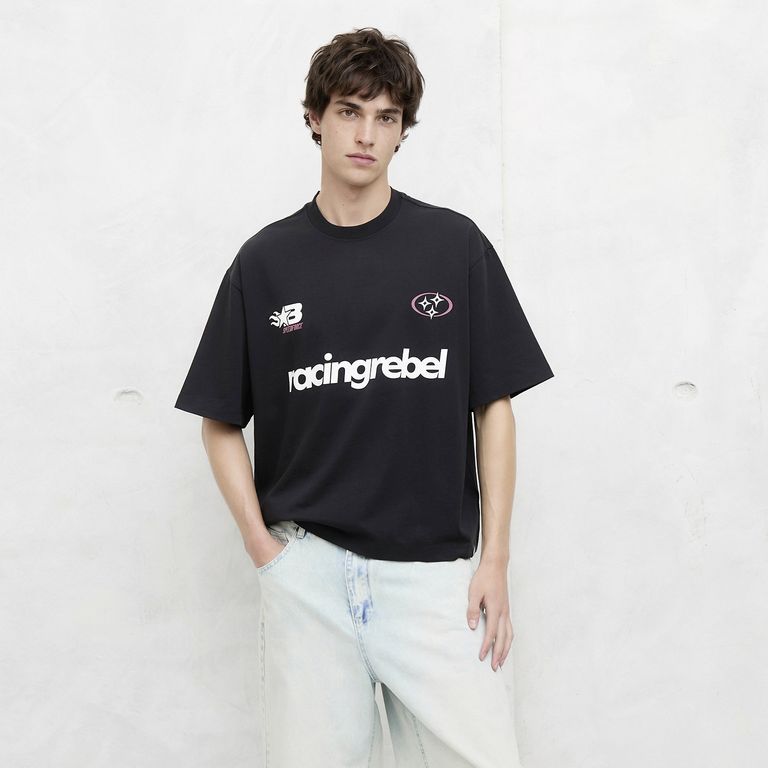 Polera Manga Corta Oversize Hombre