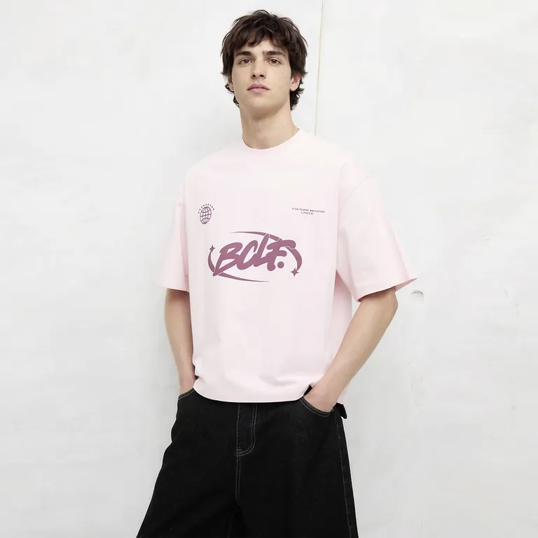 Polera Manga Corta Oversize Hombre