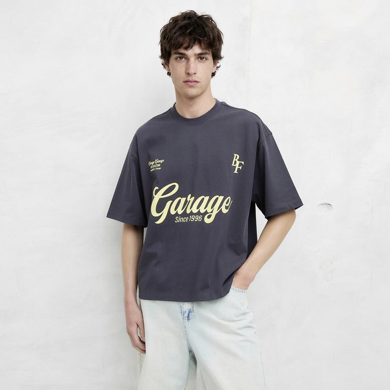 Polera Manga Corta Oversize Hombre