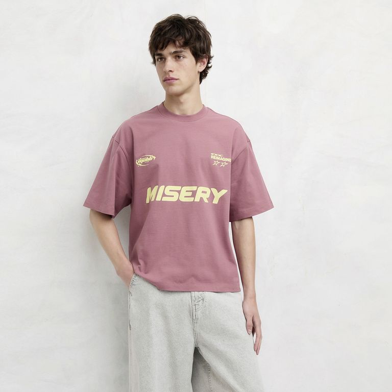 Polera Manga Corta Oversize Hombre