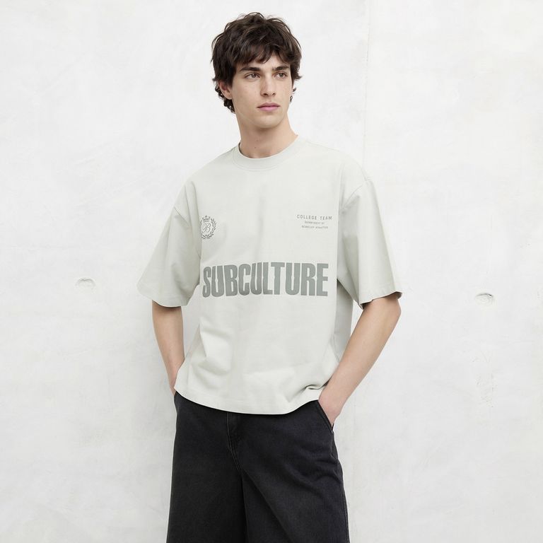Polera Manga Corta Oversize Hombre