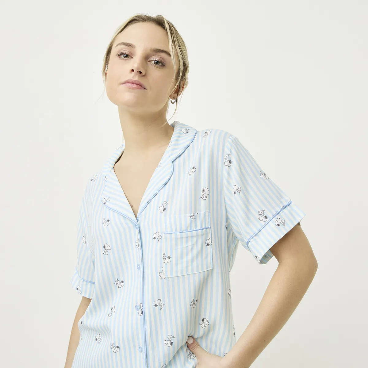 SNOOPY Pijama Camisero Algodón Mujer Snoopy | Falabella Chile