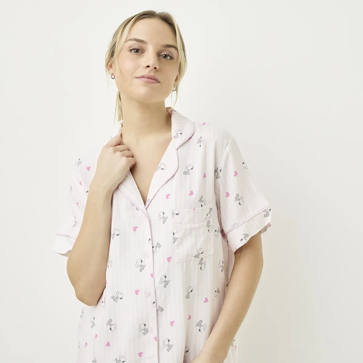 SNOOPY Pijama Camisero Algodón Mujer Snoopy | Falabella Chile