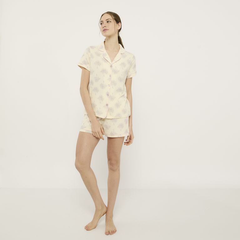 Pijama Camisero Algodón Mujer