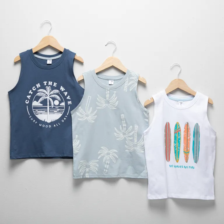 Pack 3 Poleras Sin Mangas Niño