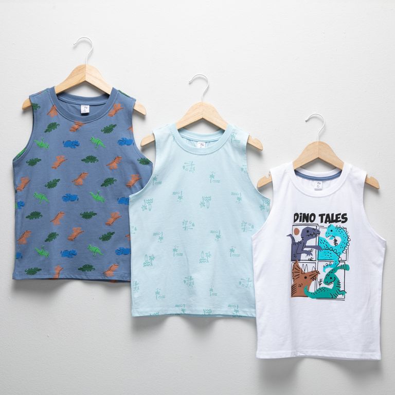 Pack 3 Poleras Sin Mangas Niño