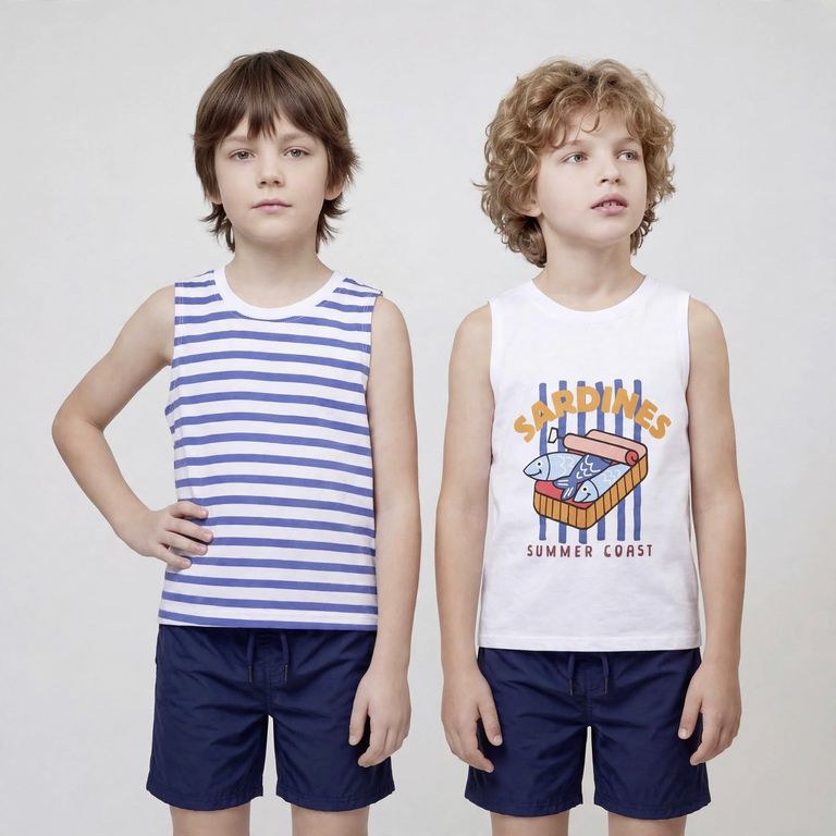 Pack 2 Poleras Manga Corta Niño