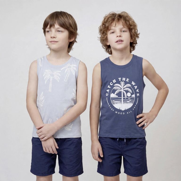 Pack 2 Poleras Manga Corta Niño