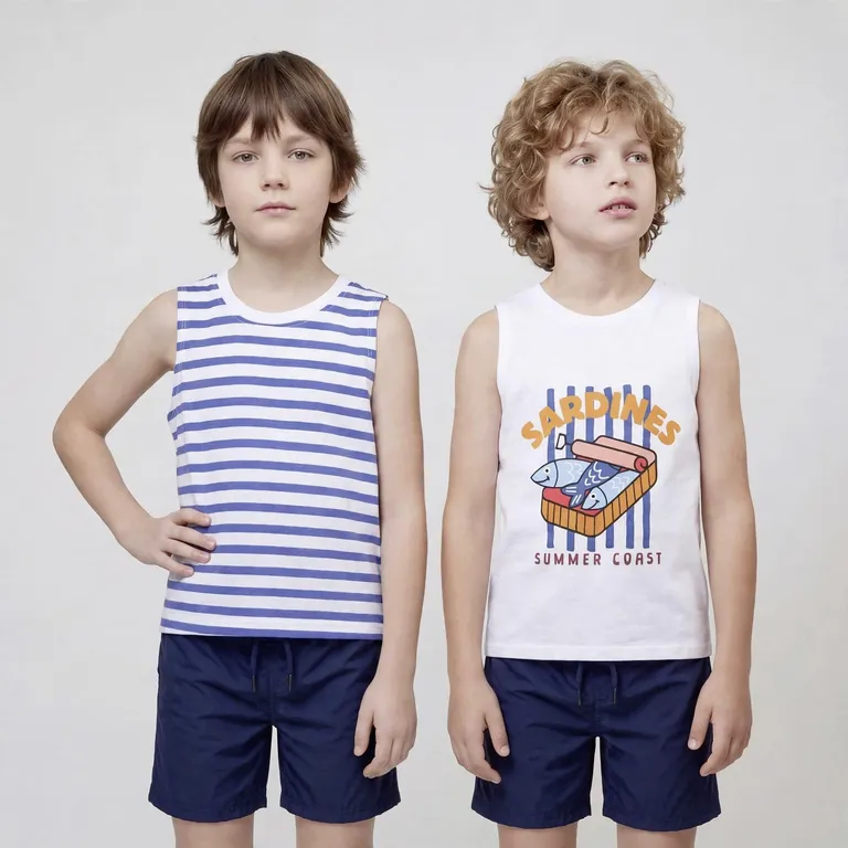 Pack 2 Poleras Manga Corta Niño