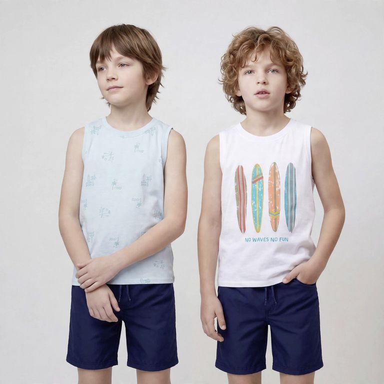 Pack 2 Poleras Manga Corta Niño