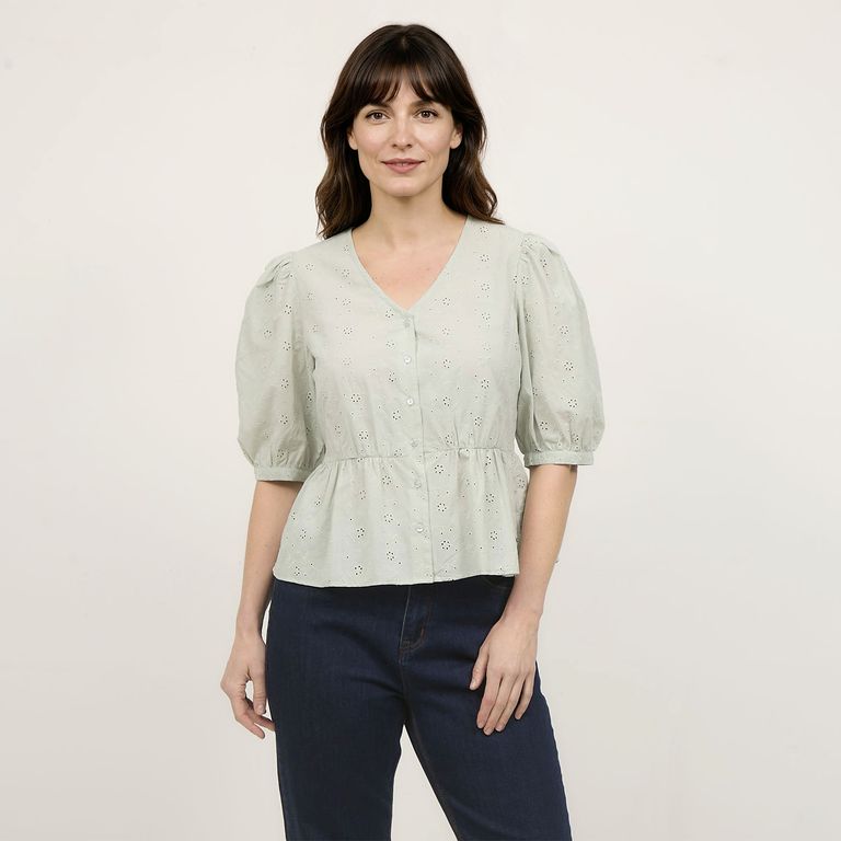Blusa Manga Corta Mujer