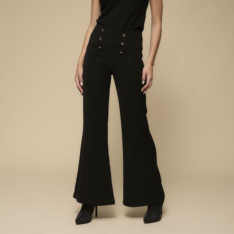 Pantalón Flare Tiro Alto Mujer