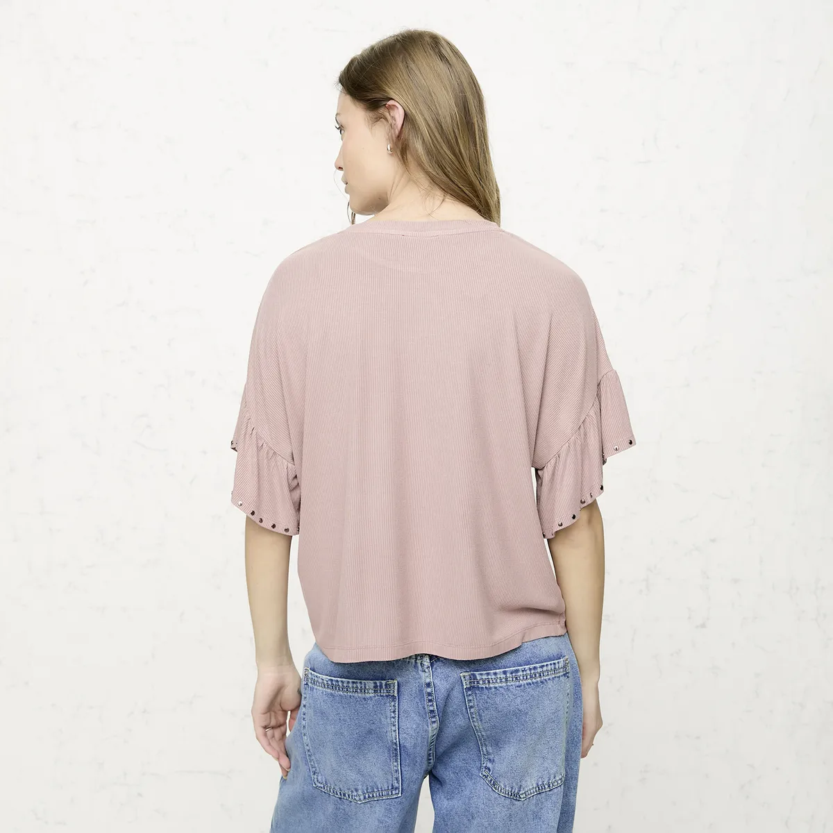 AMERICANINO - Polera Fluida Manga Vuelos Mujer Americanino