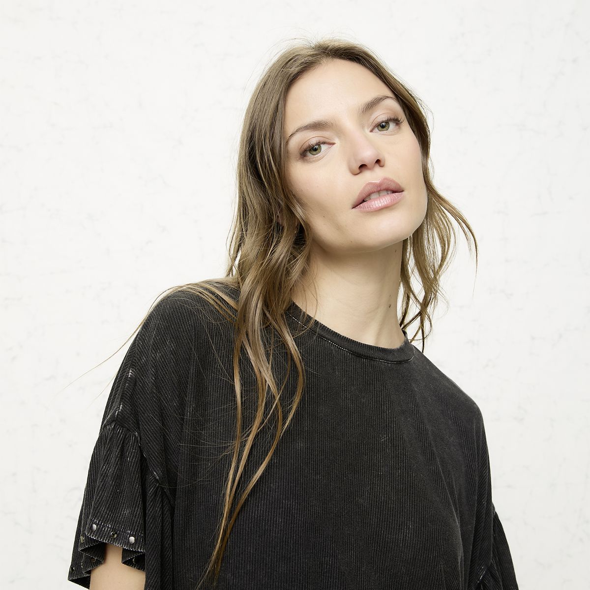 AMERICANINO - Polera Fluida Manga Vuelos Mujer Americanino