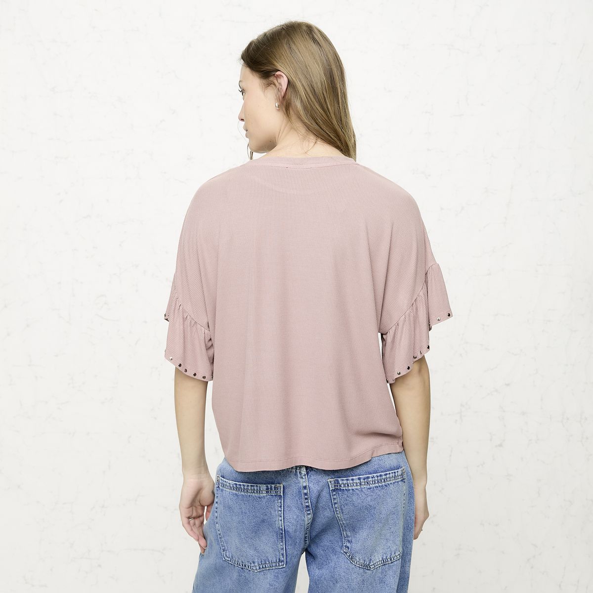 AMERICANINO - Polera Fluida Manga Vuelos Mujer Americanino