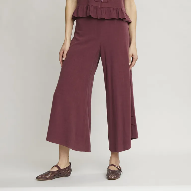 Pantalón Flare Tiro Alto Mujer