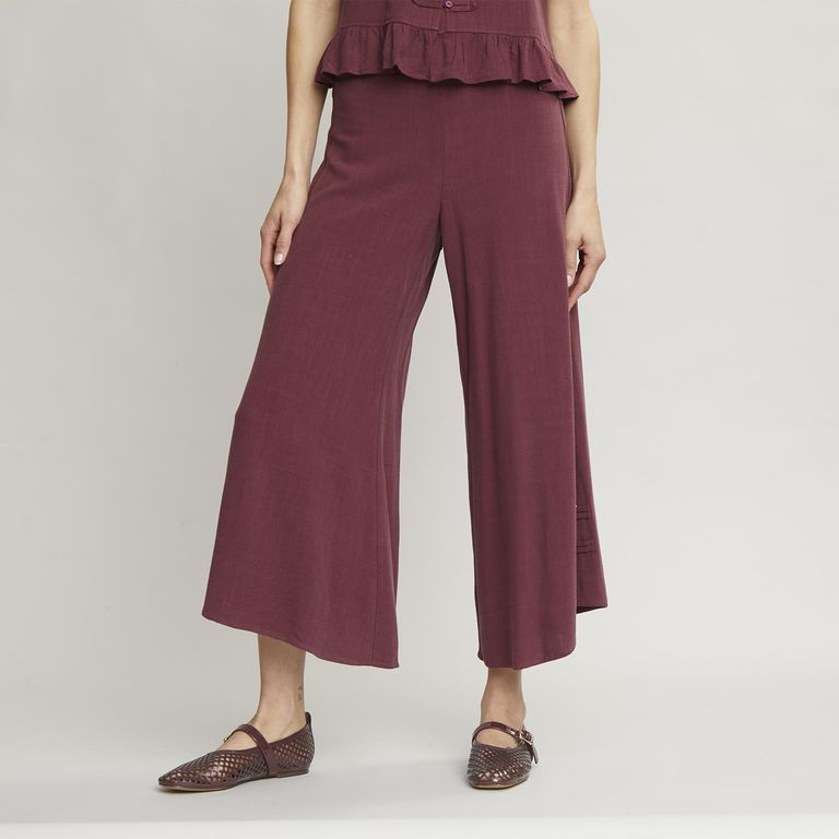 Pantalón Flare Tiro Alto Mujer