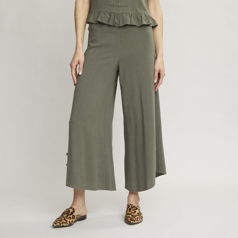 Pantalón Flare Tiro Alto Mujer