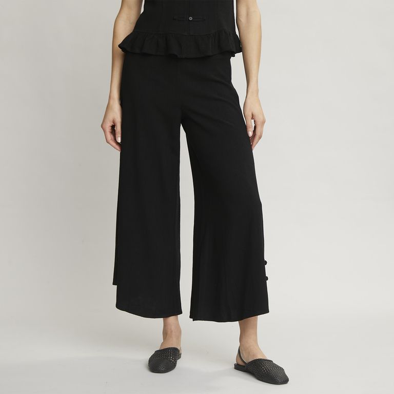 Pantalón Flare Tiro Alto Mujer