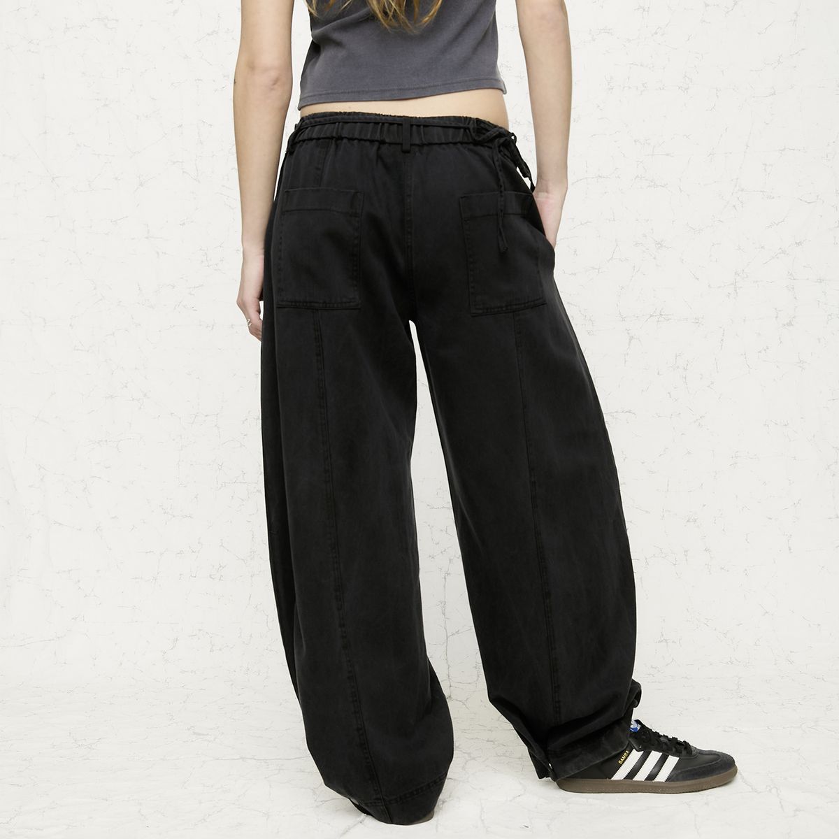 AMERICANINO - Pantalón Baggy Tiro Medio Mujer Americanino