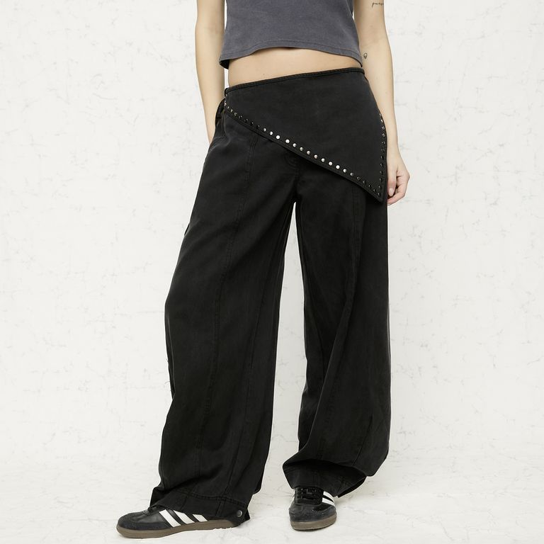 Pantalón Baggy Tiro Medio Mujer