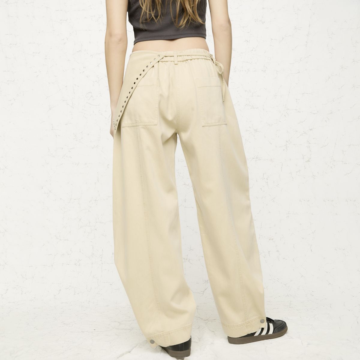AMERICANINO - Pantalón Baggy Tiro Medio Mujer Americanino
