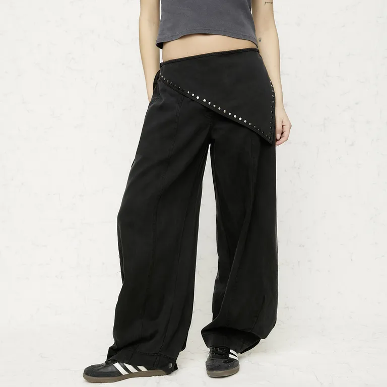 Pantalón Baggy Tiro Medio Mujer