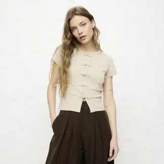 AMERICANINO - Polera Manga Corta Japo Mujer