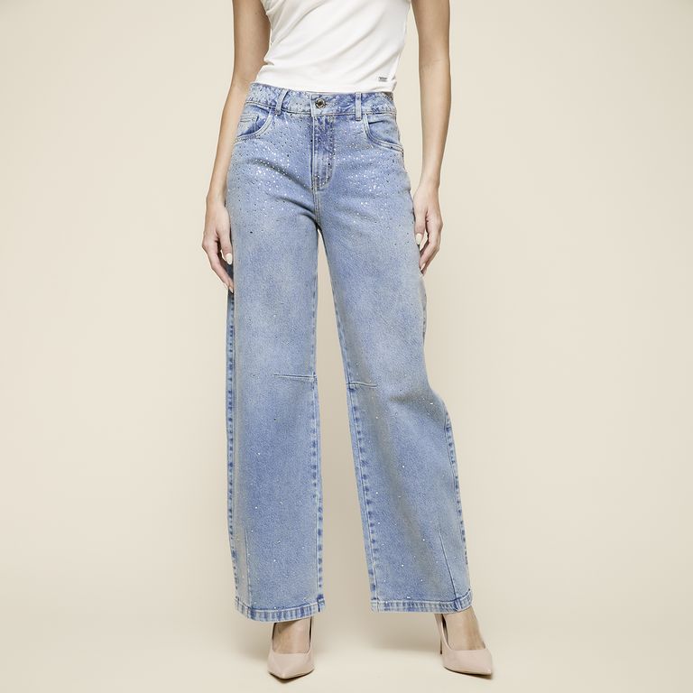 Jeans Baggy Tiro Bajo Mujer