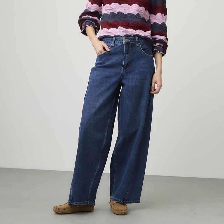 Jeans Balloon Tiro Alto Mujer