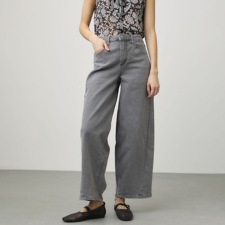 Jeans Balloon Tiro Alto Mujer