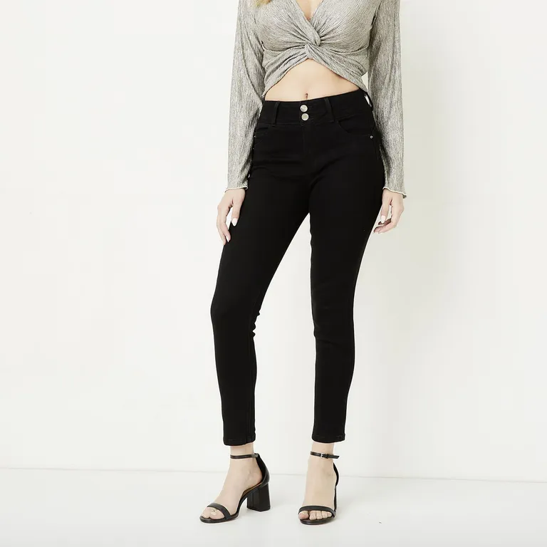 Jeans Skinny Tiro Alto Mujer