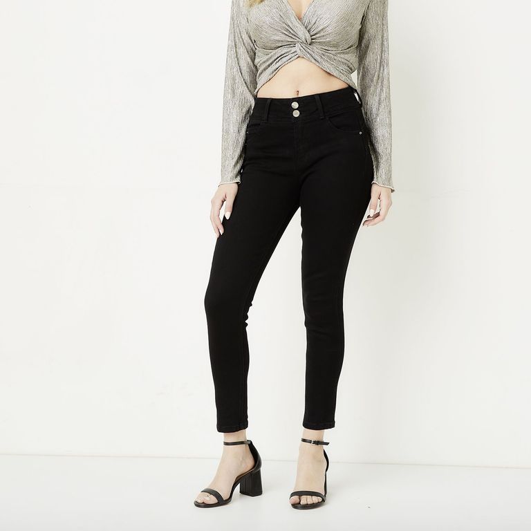 Jeans Skinny Tiro Alto Mujer